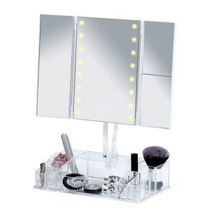 LED staande spiegel Fanano kunststof/glas - wit