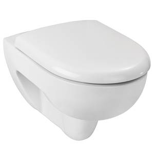 Siège de WC Exclusive Nr. 7 Duroplast / Acier inoxydable - Blanc / Argent