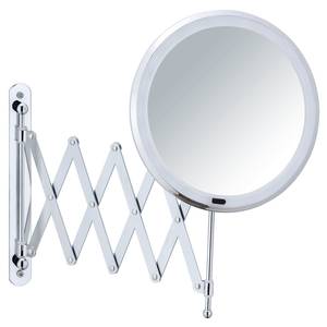 Miroir mural télescopique LED Barona Métal / Miroir en verre - Chrome