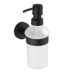 Distributeur de savon Bosio Verre dépoli / Acier inoxydable - Capacité : 200 ml - Noir