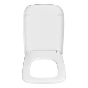 Siège de WC Exclusive Nr. 8 Duroplast / Acier inoxydable - Blanc / Argent