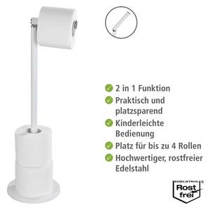 Toilettenpapierhalter Odars (2er-Set) Edelstahl - Weiß