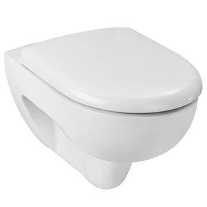 Siège de WC Exclusive Nr. 2 Duroplast / Acier inoxydable - Blanc / Argent