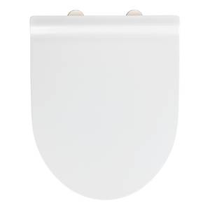 Siège de WC Exclusive Nr. 6 Duroplast / Acier inoxydable - Blanc / Argent