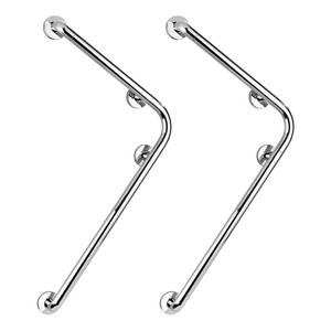 Barres d’appui Secura V (lot de 2) Aluminium / Matière plastique - Chrome