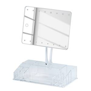 LED Standspiegel Farnese Kunststoff / Glas - Weiß