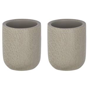 Portaspazzolini Joy Beige - Pietra - Altezza: 10 cm