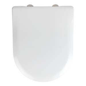 Siège de WC Exclusive Nr. 5 Duroplast / Acier inoxydable - Blanc / Argent