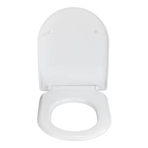 Siège de WC Exclusive Nr. 5 Duroplast / Acier inoxydable - Blanc / Argent