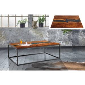 Tavolino da salotto Tarnac Acacia massello / Metallo - Grigio