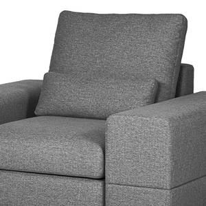 XXL-fauteuil Gurat geweven stof - Geweven stof Sada: Antracietkleurig