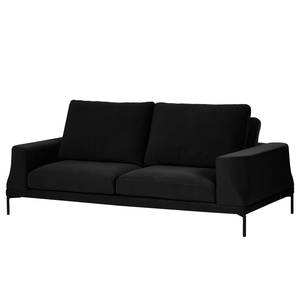 Sofa Grossa (3-Sitzer) Samt Vaia: Schwarz