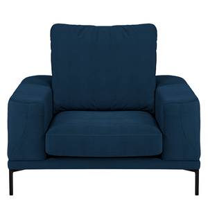 XXL-fauteuil Grossa fluweel - Velours Vaia: Donkerblauw