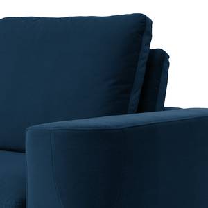 XXL-fauteuil Grossa fluweel - Velours Vaia: Donkerblauw