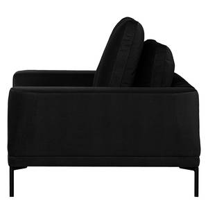 XXL-fauteuil Grossa fluweel - Velours Vaia: Zwart