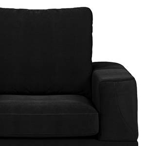 XXL-fauteuil Grossa fluweel - Velours Vaia: Zwart