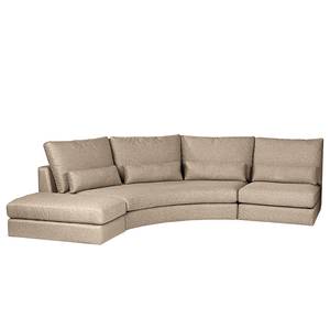 Ecksofa Gurat Webstoff - Webstoff Sada: Beige - Ottomane davorstehend links