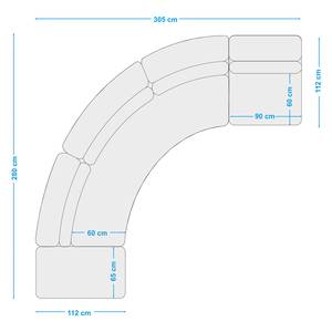 Ecksofa Gurat Webstoff - Webstoff Sada: Beige - Ottomane davorstehend links