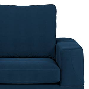 Hoekbank Grossa fluweel - Velours Vaia: Donkerblauw - Longchair vooraanzicht links