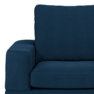 Hoekbank Grossa fluweel - Velours Vaia: Donkerblauw - Longchair vooraanzicht rechts