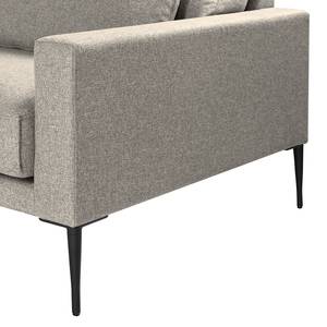 Ecksofa Garlin Webstoff - Webstoff Sogol: Grau - Longchair davorstehend links