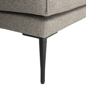 Ecksofa Garlin Webstoff - Webstoff Sogol: Grau - Longchair davorstehend links