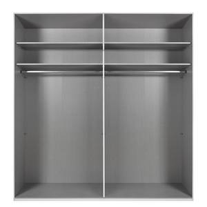 Schwebetürenschrank Altona I Plankeneiche Dekor / Glas Grau - Breite: 180 cm