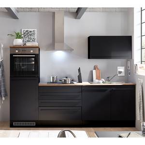 Keukenblok Pattburg II zonder elektrische apparaten - Mat zwart - Zonder elektrische apparatuur