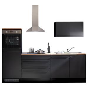 Keukenblok Pattburg II zonder elektrische apparaten - Mat zwart - Zonder elektrische apparatuur