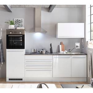 Keukenblok Pattburg II zonder elektrische apparaten - Hoogglans wit - Zonder elektrische apparatuur