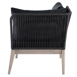 Ensemble lounge FIFO A - 4 éléments Tissu / Acacia massif - Anthracite / Gris