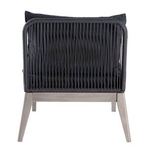 Ensemble lounge FIFO A - 4 éléments Tissu / Acacia massif - Anthracite / Gris