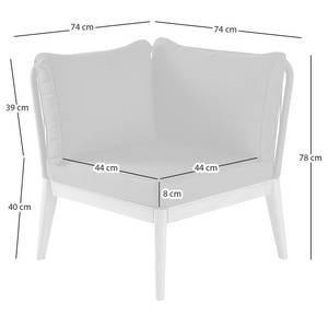 Set di 5 mobili FIFO Variante B Tessuto / Acacia massello - Antracite / Grigio