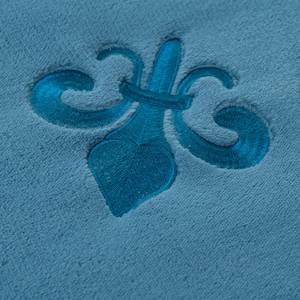 Plaid Fleur-de-Lys Polyester - Bleu pétrole