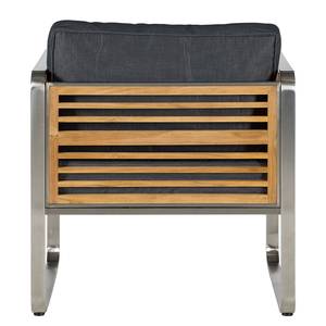 Loungegruppe Teakline II (2-teilig) Polyester / Teak massiv - Braun / Grau