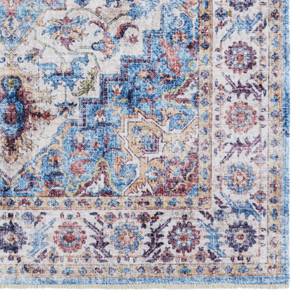 Teppich Tabriz Dewana Baumwolle / Polyester Chenille - Brilliant Blau - 120 x 170 cm