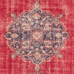 Vloerkleed Sarouk Sangar katoen/polyester-chenille - rood - 120 x 170 cm
