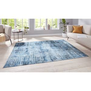 Vloerkleed Tabriz Bela katoen/polyester-chenille - jeansblauw - 120 x 170 cm