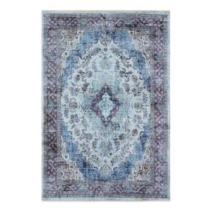 Vloerkleed Keshan Sami katoen/polyester-chenille - Donkerblauw - 120 x 170 cm