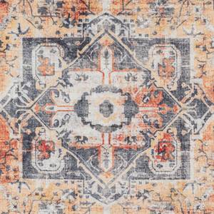 Tapis Heriz Janda Coton / Chenille de polyester - Gris / Orange - 160 x 230 cm