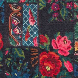 Teppich Rose Kelim Patchwork Dolnar Baumwolle / Polyester Chenille - Rot / Mehrfarbig - 200 x 290 cm