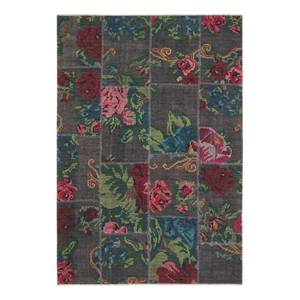 Tapis Rose Kelim Patchwork Sofia Coton / Chenille de polyester - Gris / Multicolore - 200 x 290 cm