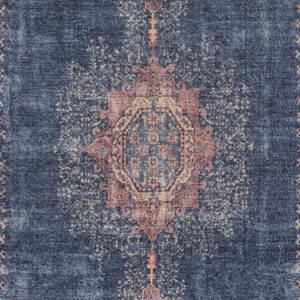 Vloerkleed Hamadan Shavari katoen/polyester-chenille - Jeansblauw - 120 x 170 cm