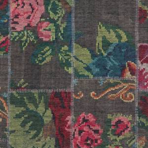 Tapis Rose Kelim Patchwork Sofia Coton / Chenille de polyester - Gris / Multicolore - 160 x 230 cm