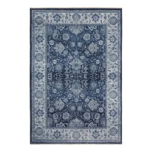 Vloerkleed Maschad Chora katoen/polyester-chenille - Blauw - 200 x 290 cm