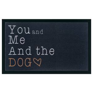 Deurmat You, Me and the Dog polyamide - antracietkleurig