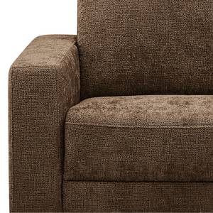 Ecksofa City Chenille - Chenille Jiao: Dunkelbraun - Longchair davorstehend rechts