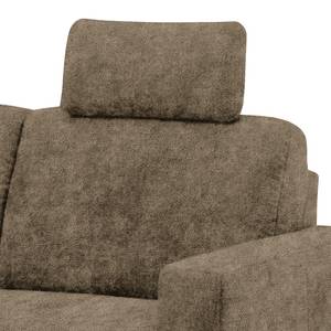 Ecksofa City Microfaser - Microfaser Pola: Antikbraun - Longchair davorstehend links