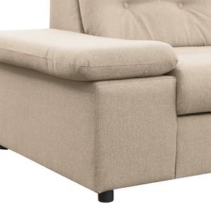 Ecksofa Huriel Strukturstoff - Strukturstoff Huda: Beige - Longchair davorstehend rechts