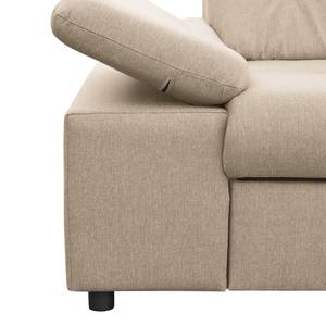 Ecksofa Huriel Strukturstoff - Strukturstoff Huda: Beige - Longchair davorstehend rechts